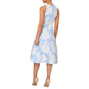 Aidan Mattox Womens Woven Floral Midi Dress